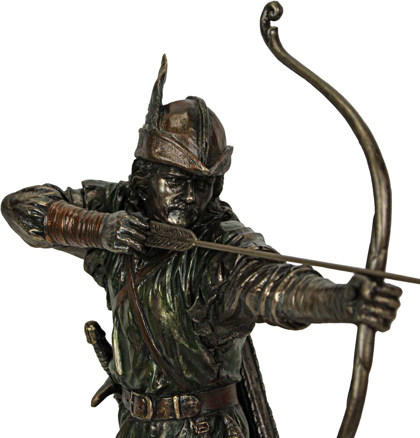 Veronese Design Robin Hood Shooting Arrow Bronze Finish Statue 12 Inches Tall