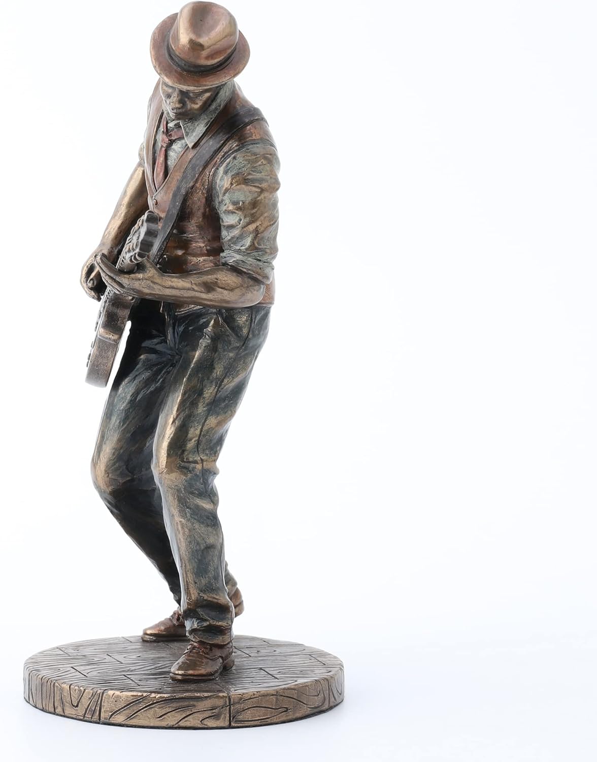Veronese Design 7 5/8" Jazz Band Casual Guitar Player Resin Statue Cast Bronze Finish