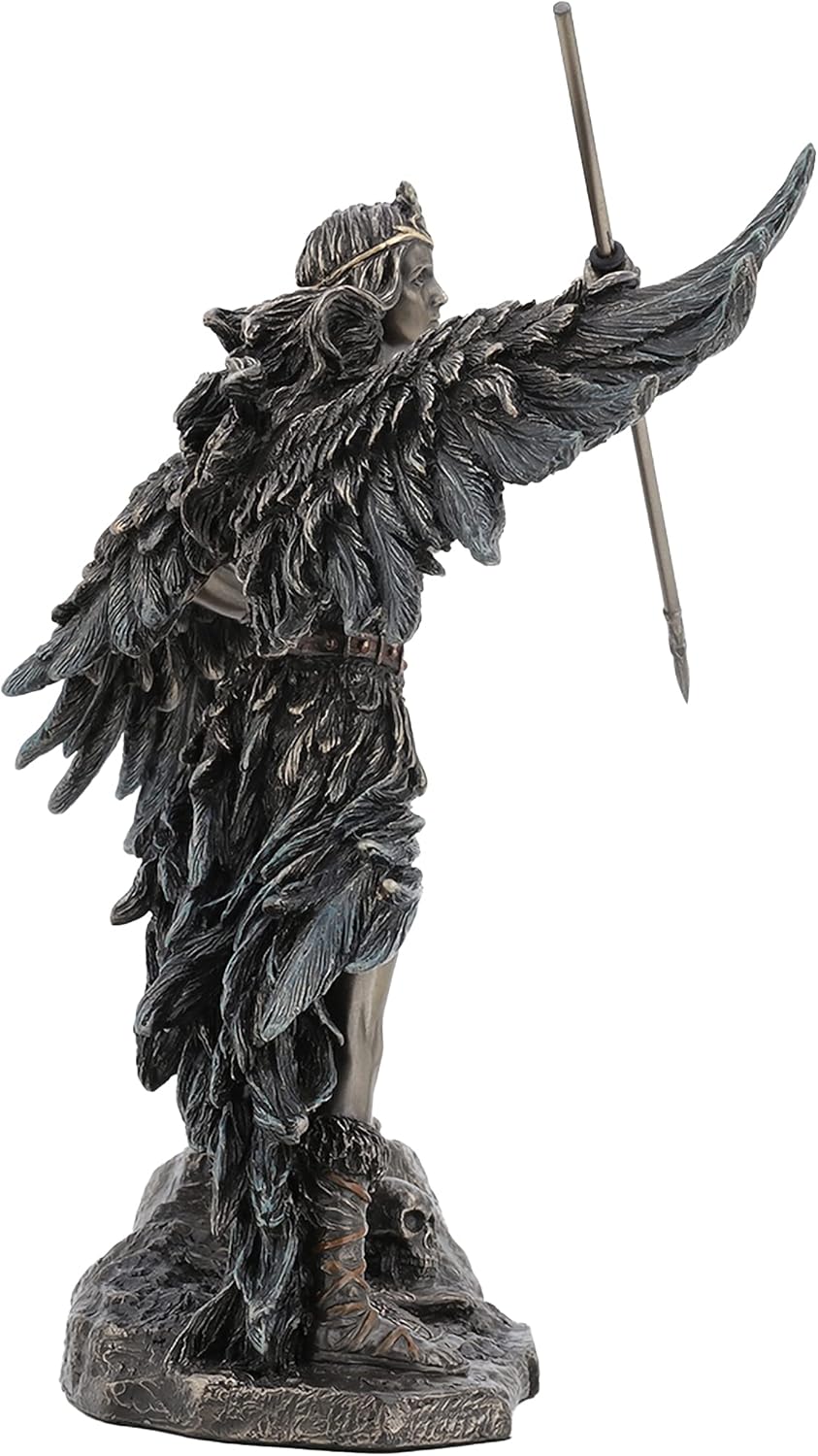 Veronese Design The Morrigan Celtic Phantom Queen Goddess of Battle Bronze Finish Statue, Length 8 5/8 x Width 4 3/8 x Height 8 5/8 (Inch) (WU77827A4)