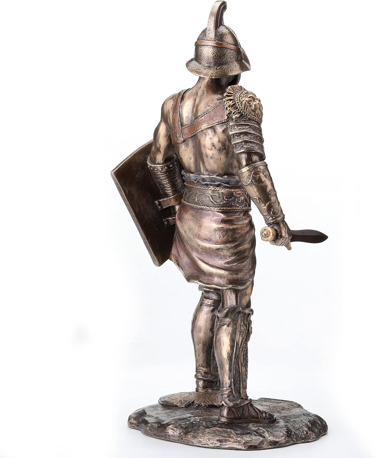 Veronese Design 10 1/4" Tall Spartacus Roman Gladiator Wielding Sword and Shield Statue Cold Cast Resin Antique Bronze Finish Sculpture
