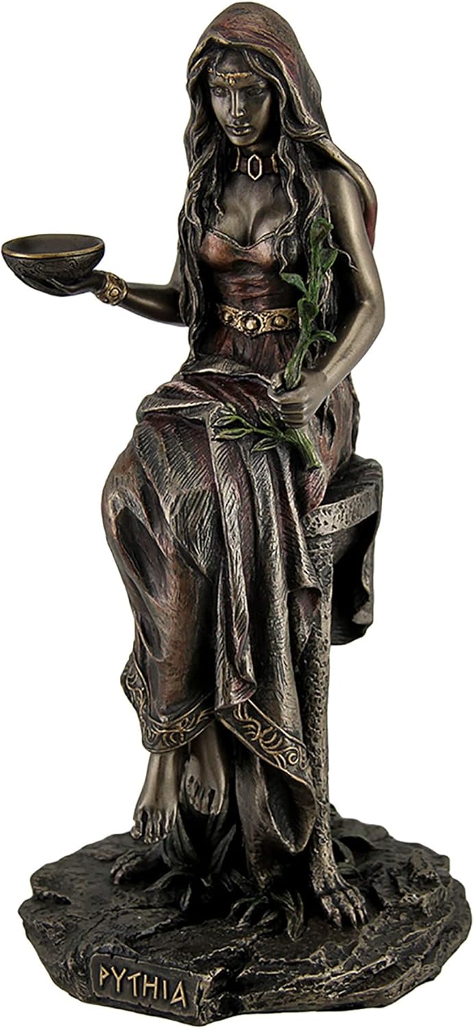 Veronese Design Pythia The Oracle of Delphi at The Temple of Apollo Bronzed Statue