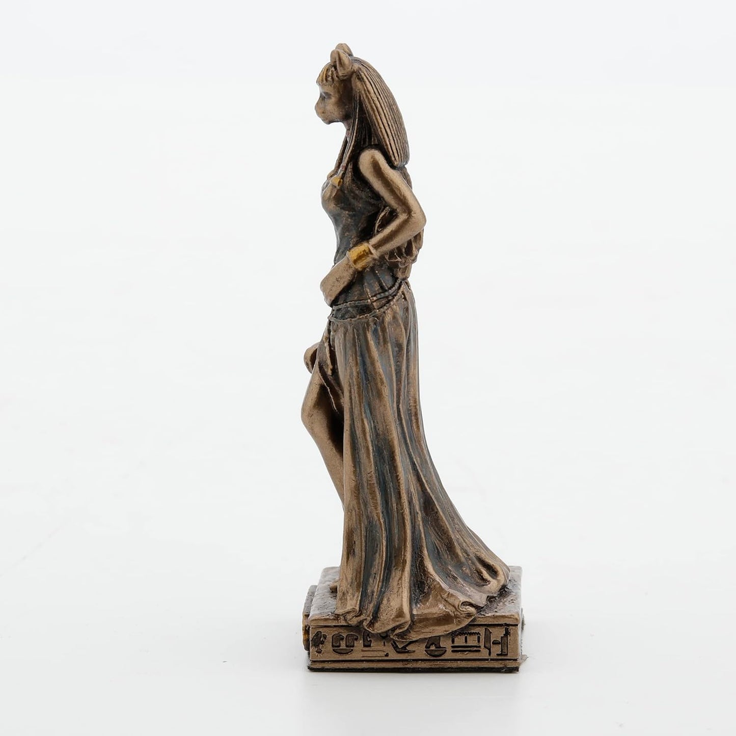 Veronese Design 3 3/8 Inch Bastet Goddess of Protection Resin Miniature Painted Bronze Finish