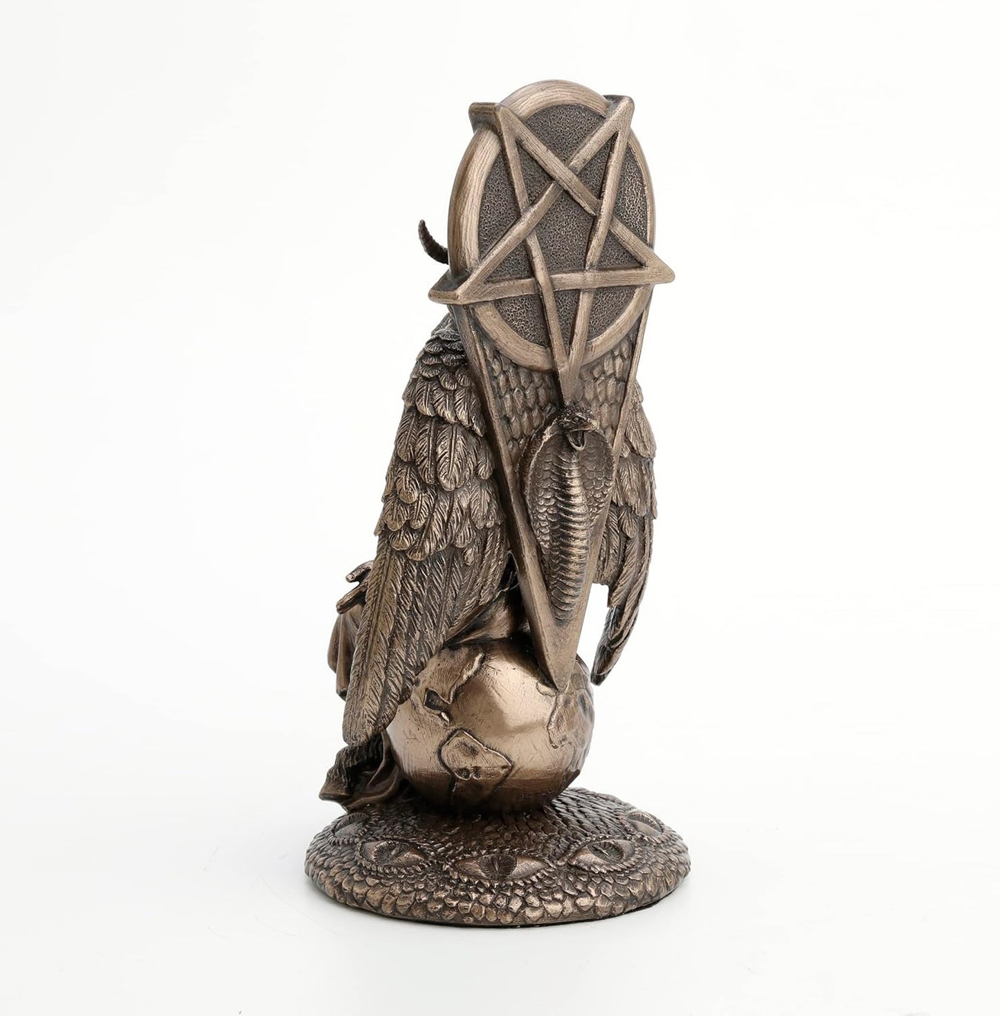 Veronese Design 8 1/2 Inch Baphomet Sitting on The Globe Fallen Wiccan Resin Statue Bronze Finish