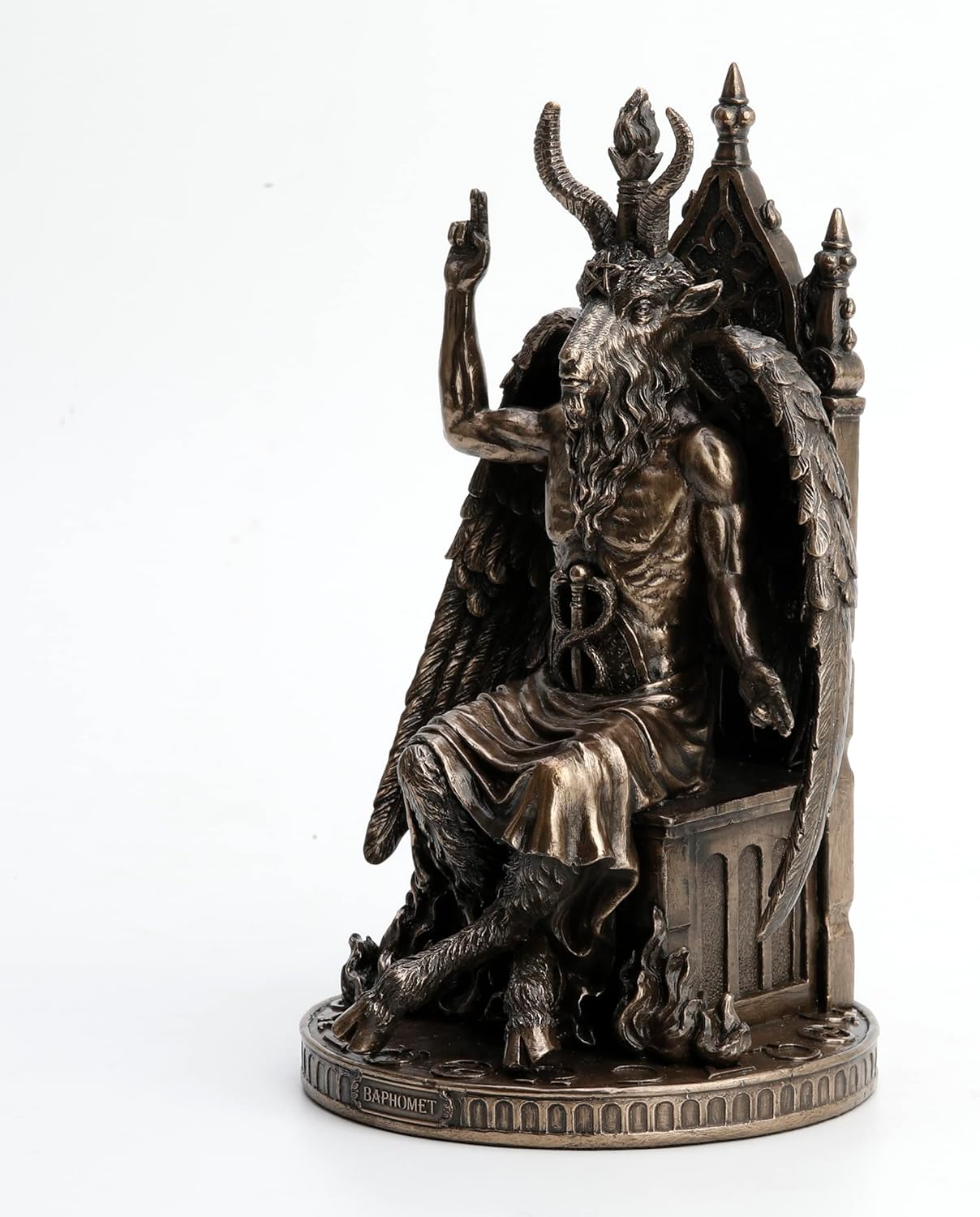 Veronese Design 9 1/2 Inch Statue of Baphomet Resin Statue Antique Bronze Occult Gift