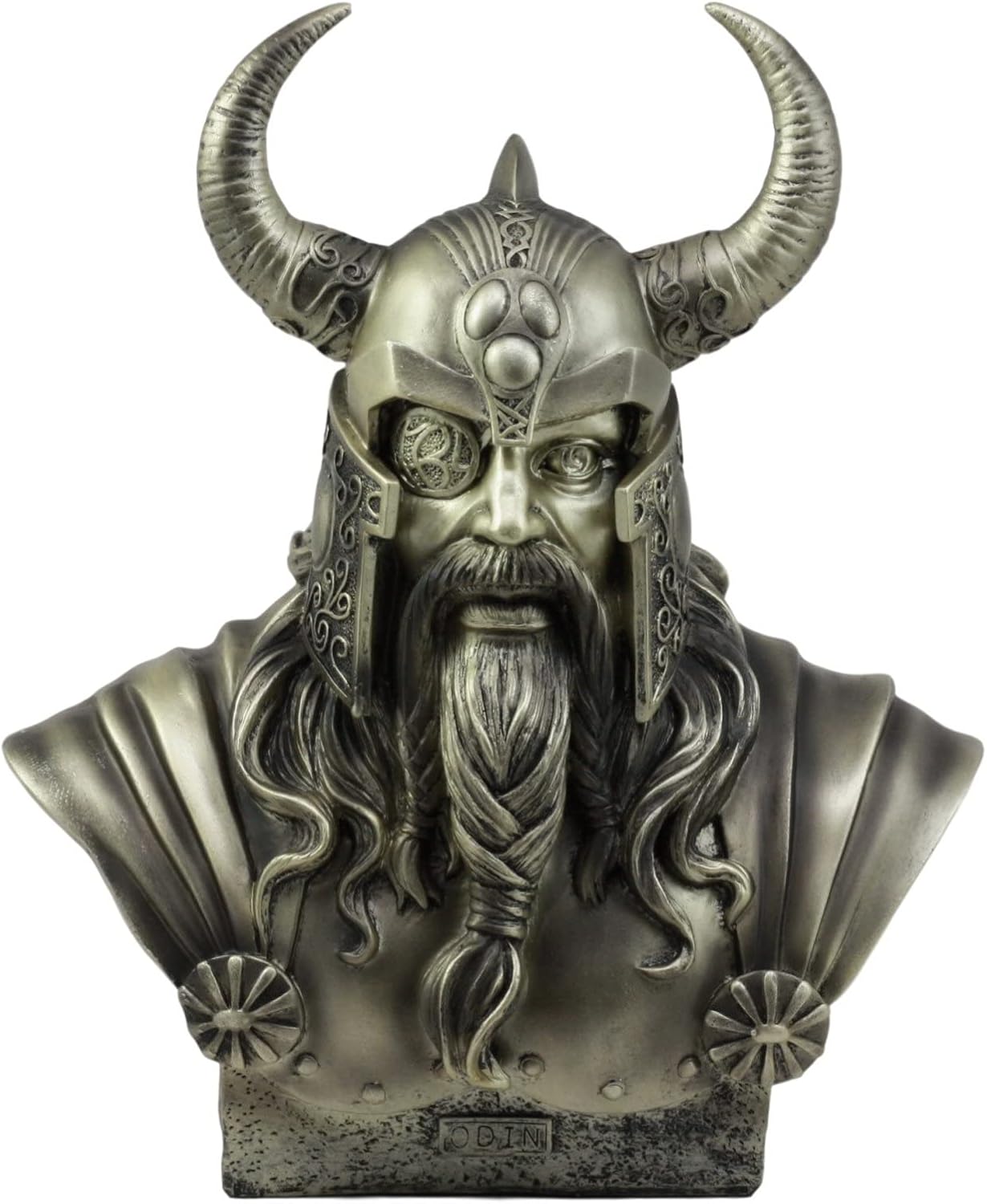 Ebros Warrior God Odin The Alfather Bust Statue 12" H Norse Viking God Odin Ruler of Asgard Sculptural Figurine