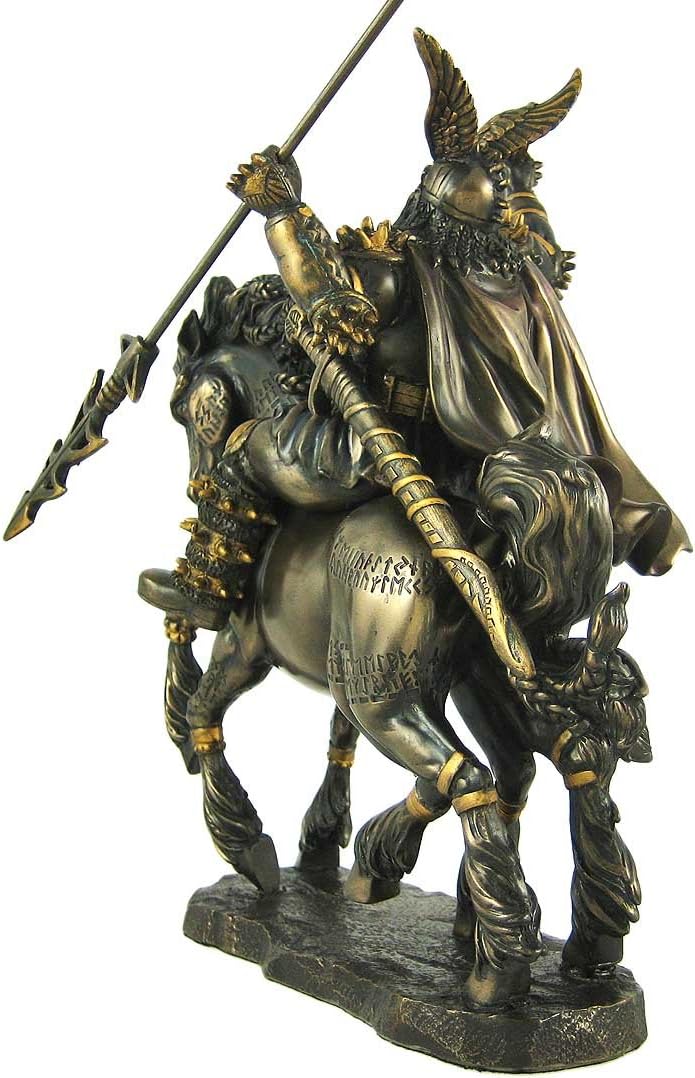 Pacific Giftware Norse God Odin Bronze Finish Statue Pagan Viking
