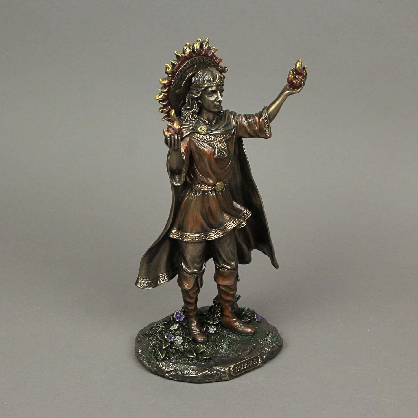 Veronese Design 9 1/4" Tall Belenus The Celtic Sun God of Healing Cold Cast Resin Antique Sculpture Antique Bronze Finish Statue Altar Decoration Mystic Gifts