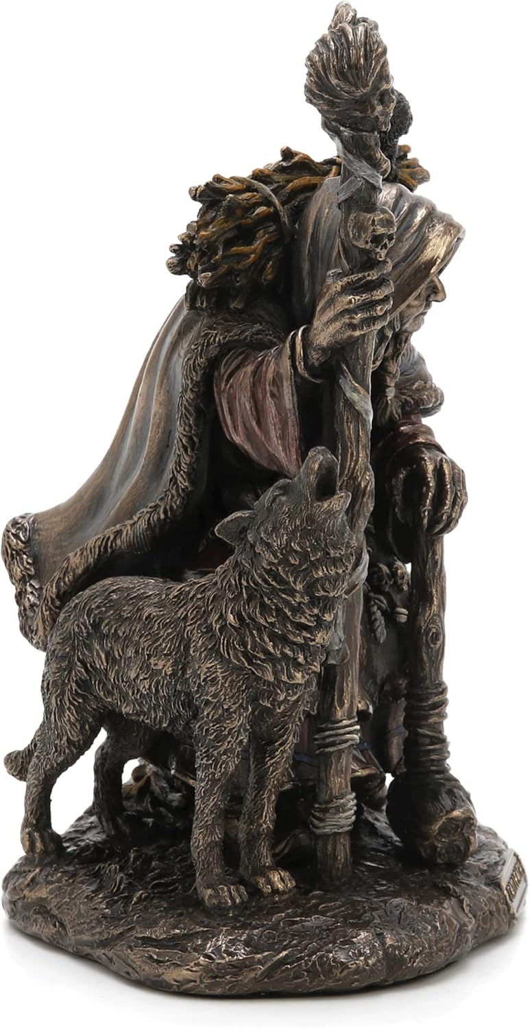 Veronese Design 7.25" Tall Cailleach Nan Cruachan Folklore Divine Hag Resin Sculpture Bronze Finish