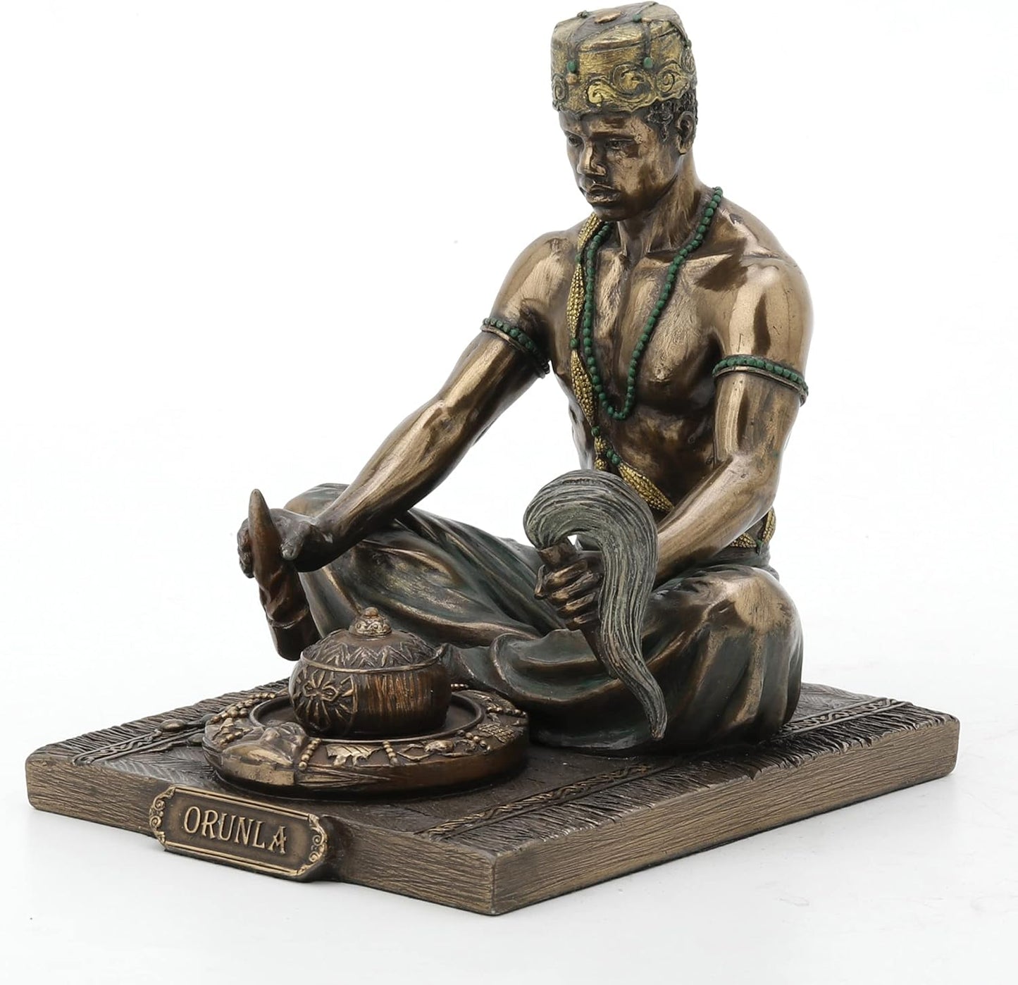 Veronese Design Bronzed Orunla God of Divination and Destiny Statue