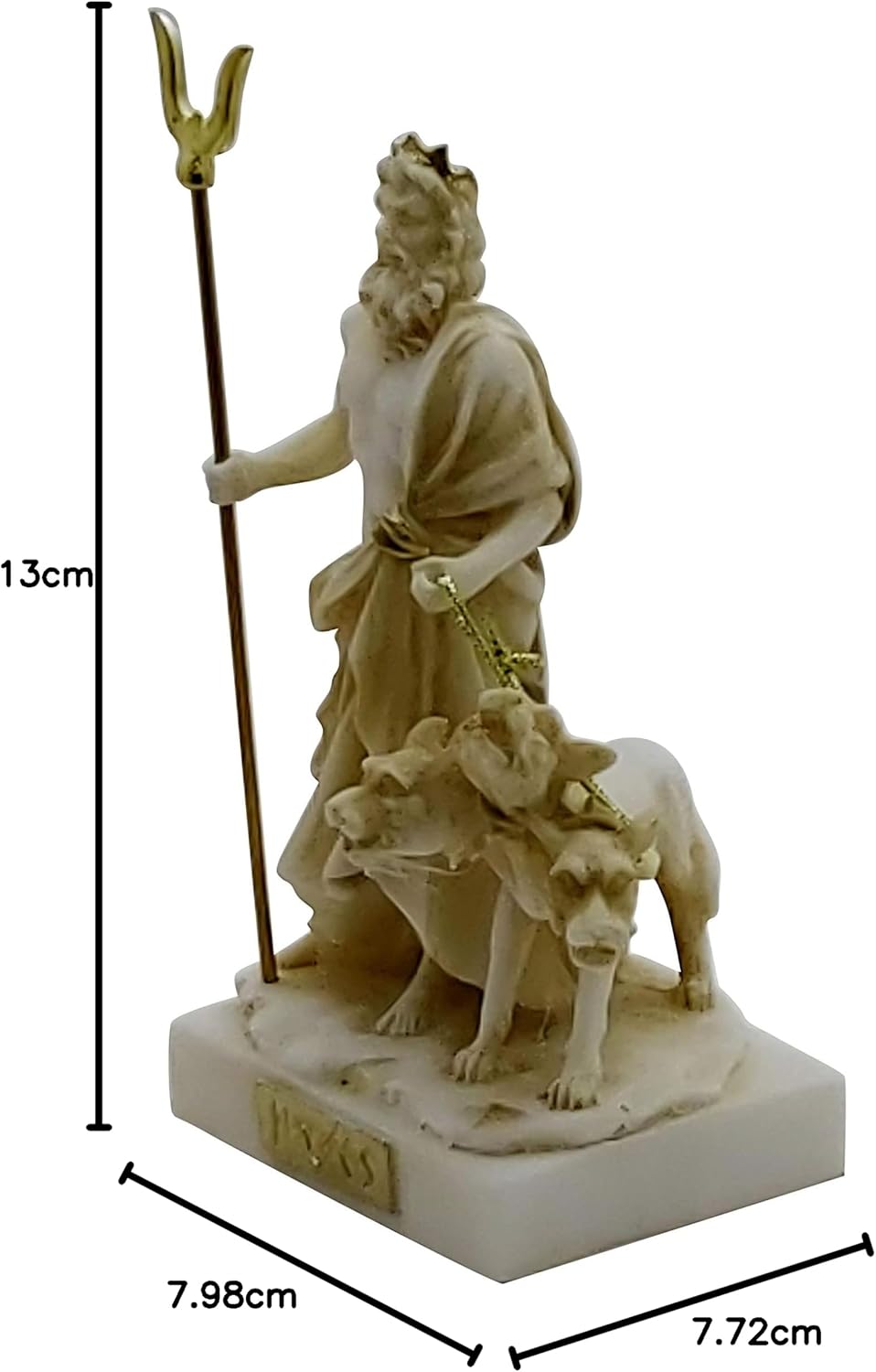 Hades Pluto Greek God of Underworld & Cerberus Figure Statue Sculpture 5.1in