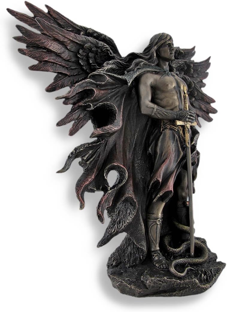 Veronese Design 11 Inch Six Winged Seraphim Angel Cold Cast Resin Bronze Finish Religious Statue