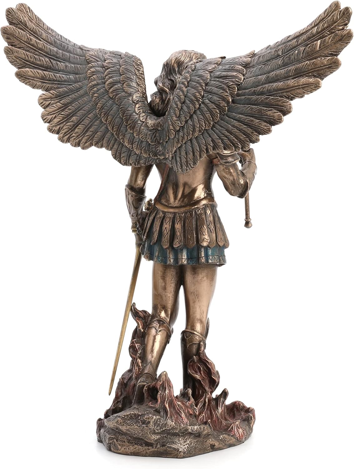 Veronese Design 12 1/4 Inch Tall Archangel Saint Michael Cold Cast Resin Antique Bronze Finish Sculpture Statue