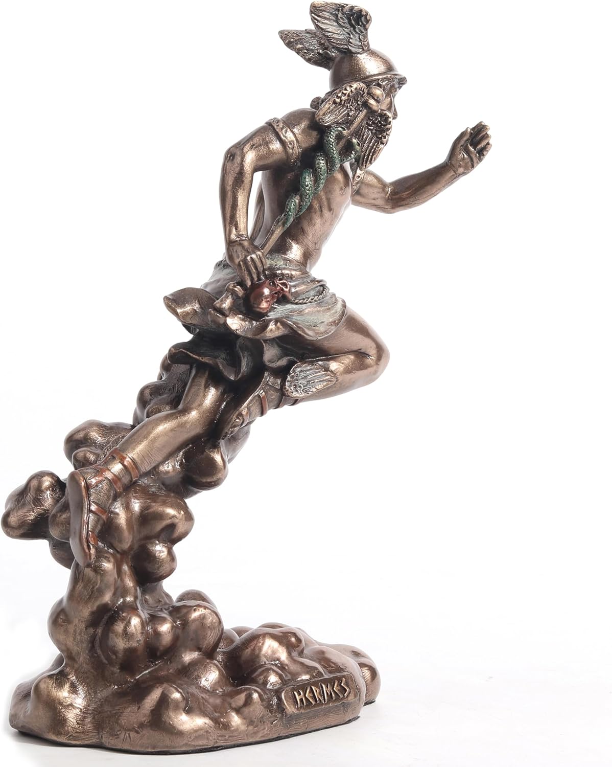 Veronese Design 6 1/8 Inch Hermes Greek Herald of The Gods Cold Cast Resin Bronze Finish Sculpture Figurine