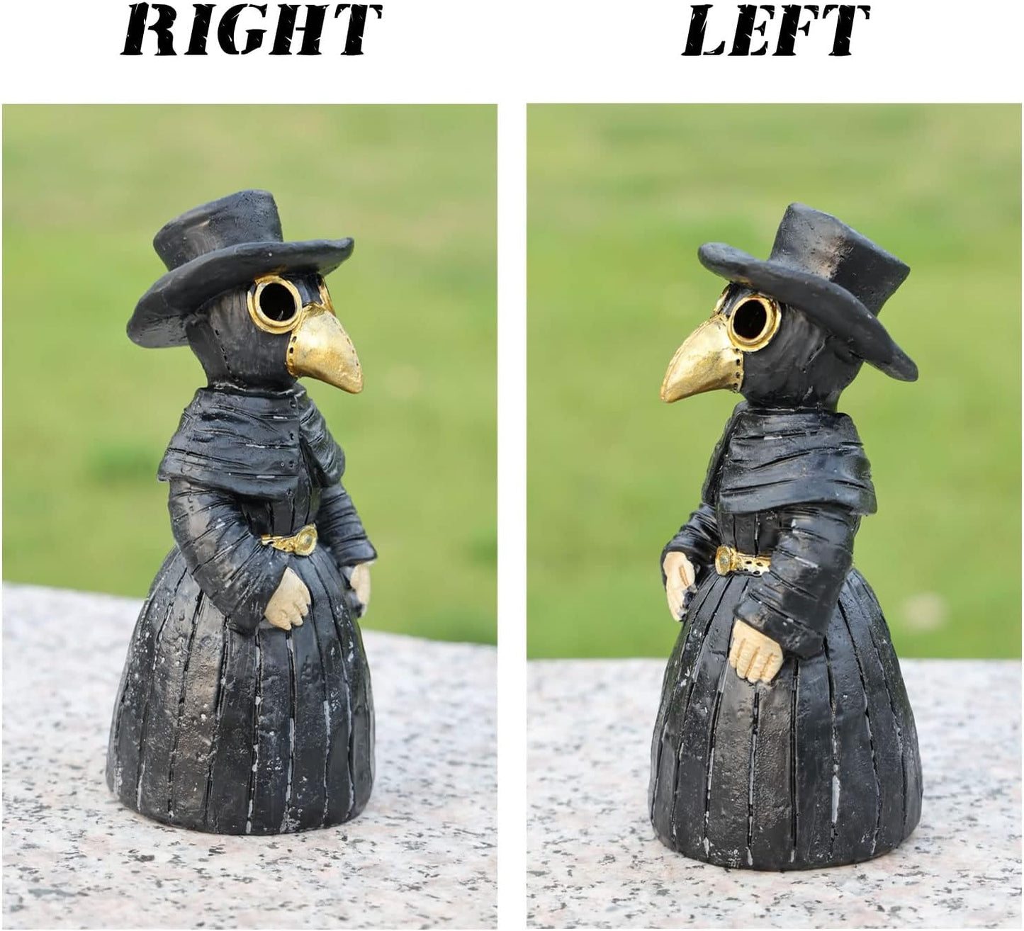 Meyerascal Plague Doctor Incense Burner, Cone Burner Eyes Will Smoke, Ornament Handmade Craftwork Yoga Room, Desktop Resin Home Decoration, Effective Stress & Anxiety Relief. (HKIH001)