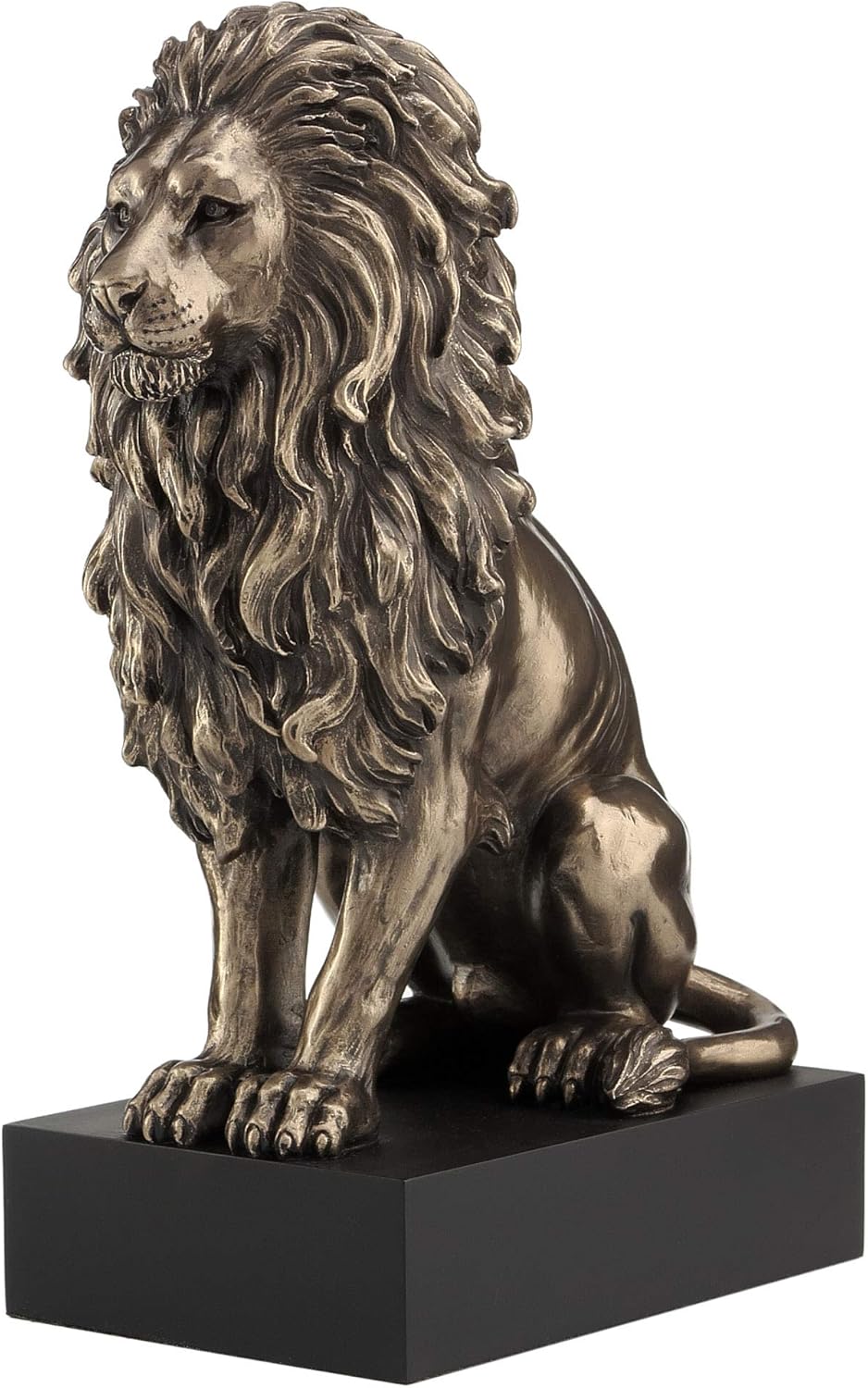Veronese Design 8 7/8 Inch Lion Sitting On Plith Sculpture Collectible Figurine