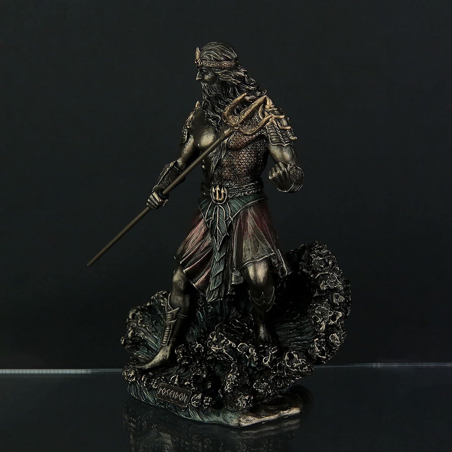 Poseidon Greek God of The Sea Statue Sculpture Nautical Figurine