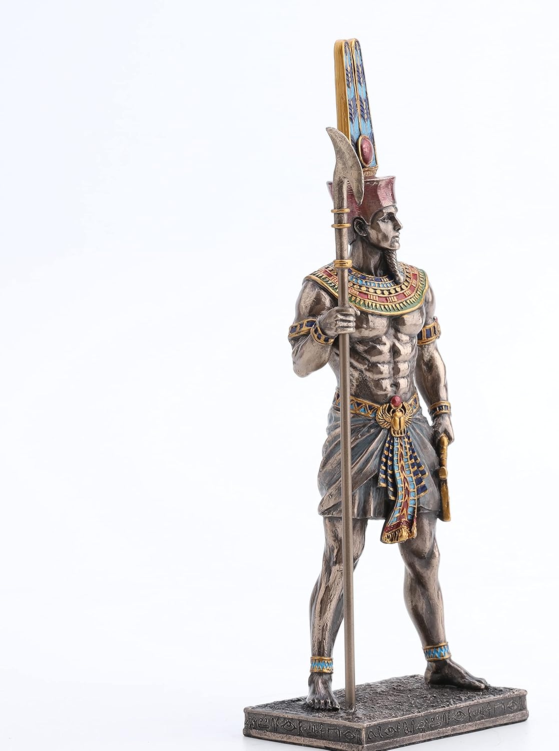 Veronese Design 10 5/8 Inch Tall Amun Ancient Egyptian King of Gods Resin Statue Bronze Finish