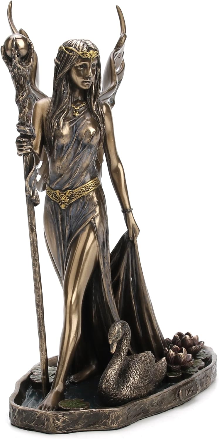 Veronese Design 9" Aine The Celtic Faery Queen of Summer Love Resin Statue Bronze Finish