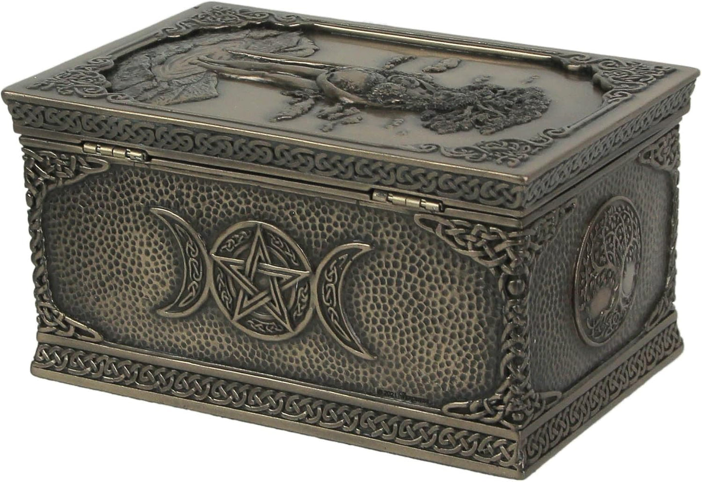 Veronese Design Gaia Greek Mother Earth Goddess Bronze Finished Trinket Box