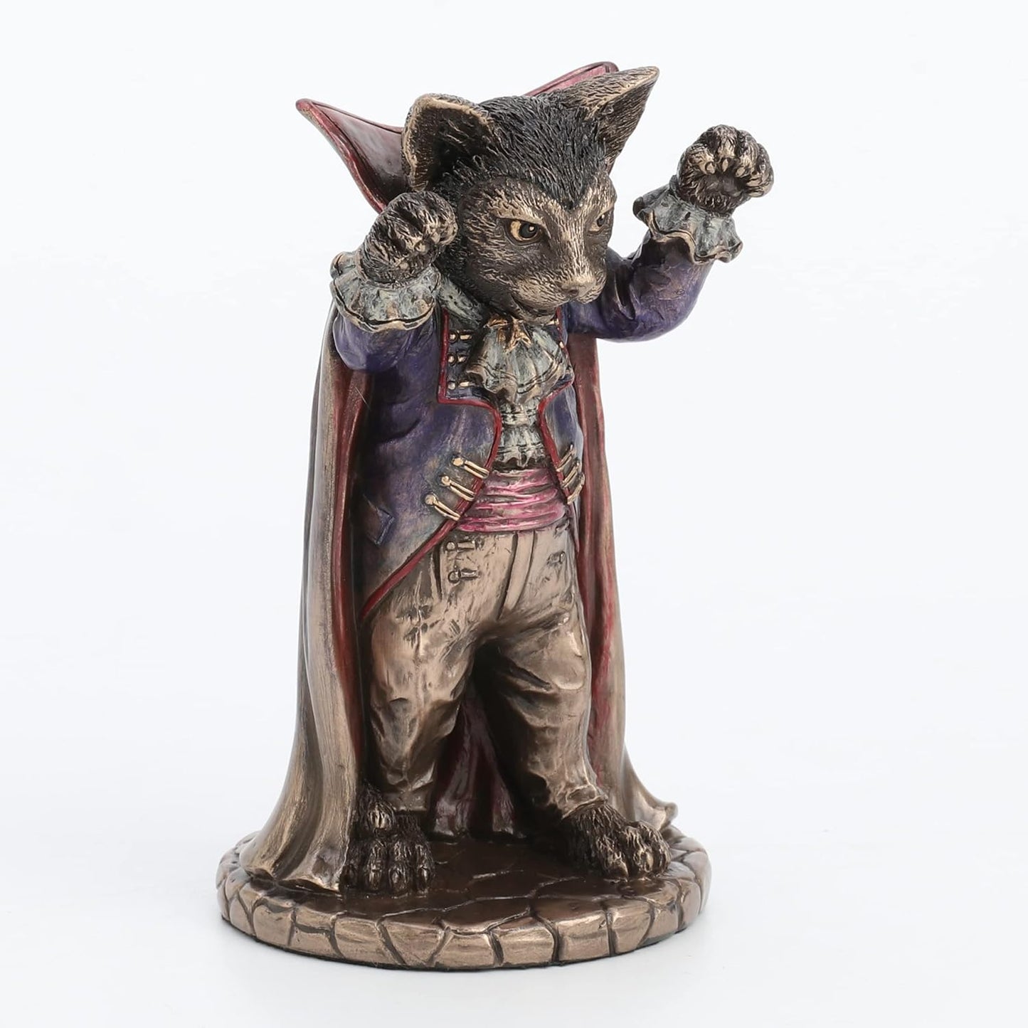 Veronese Design 5 Inch Vampire Cat Nosferatu Spooky Animal Figurine Bronze Finish