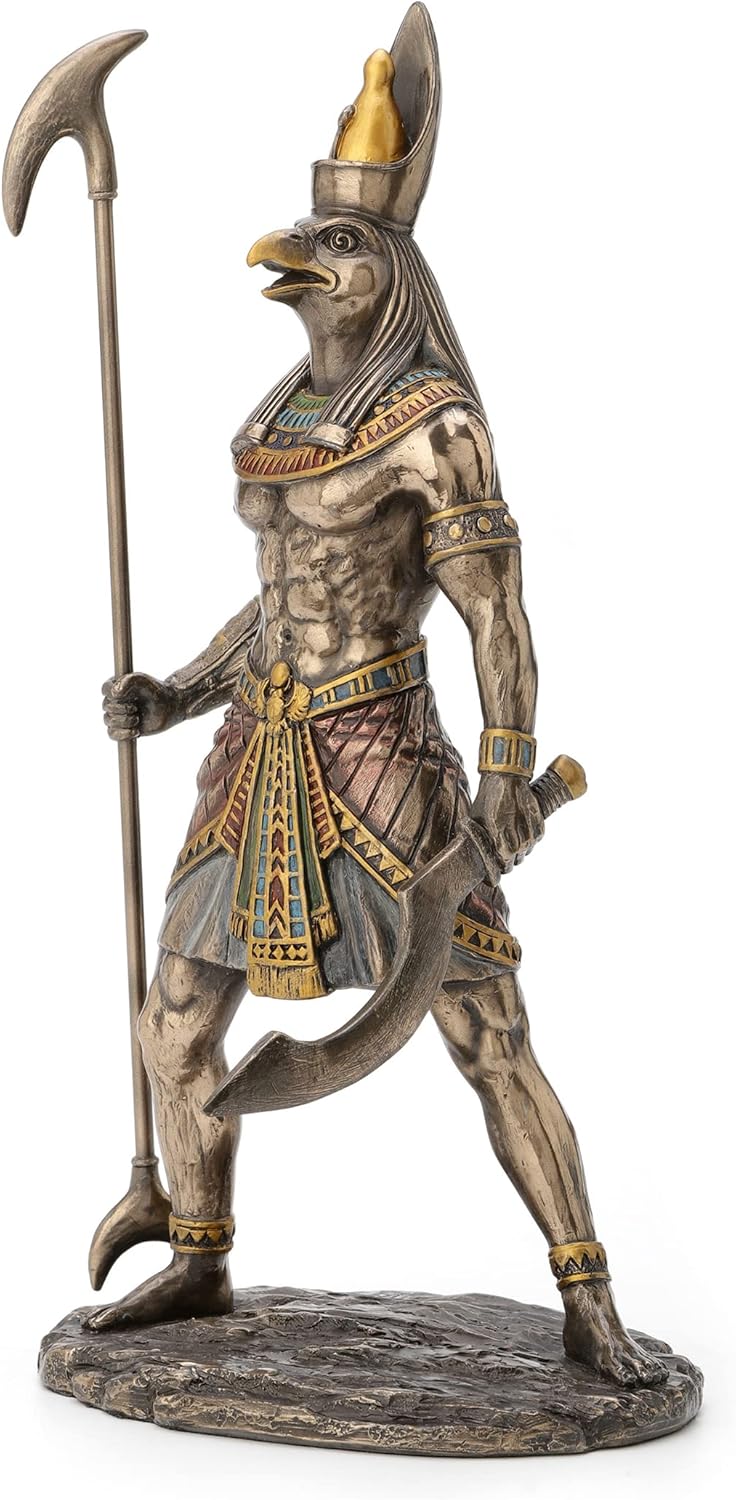 Horus Egyptian God Holding Scepter Statue
