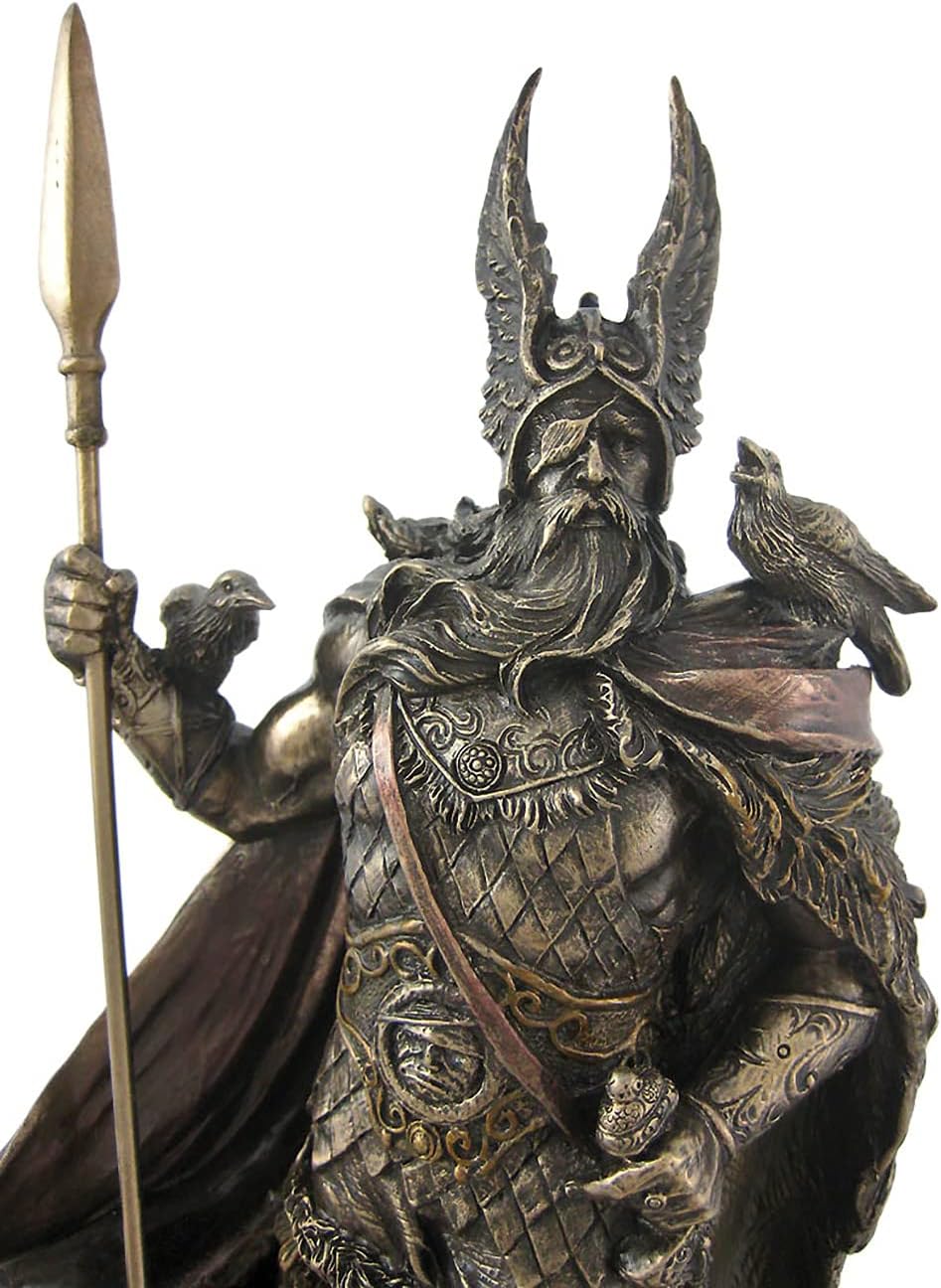 Unicorn Studios Norse God Odin Bronze Finish Statue Viking Pagan