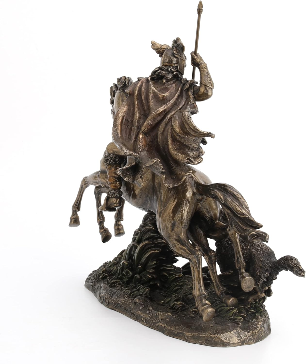 Veronese Design Odin Riding Sleipnir Sculpture Followed by Wolf