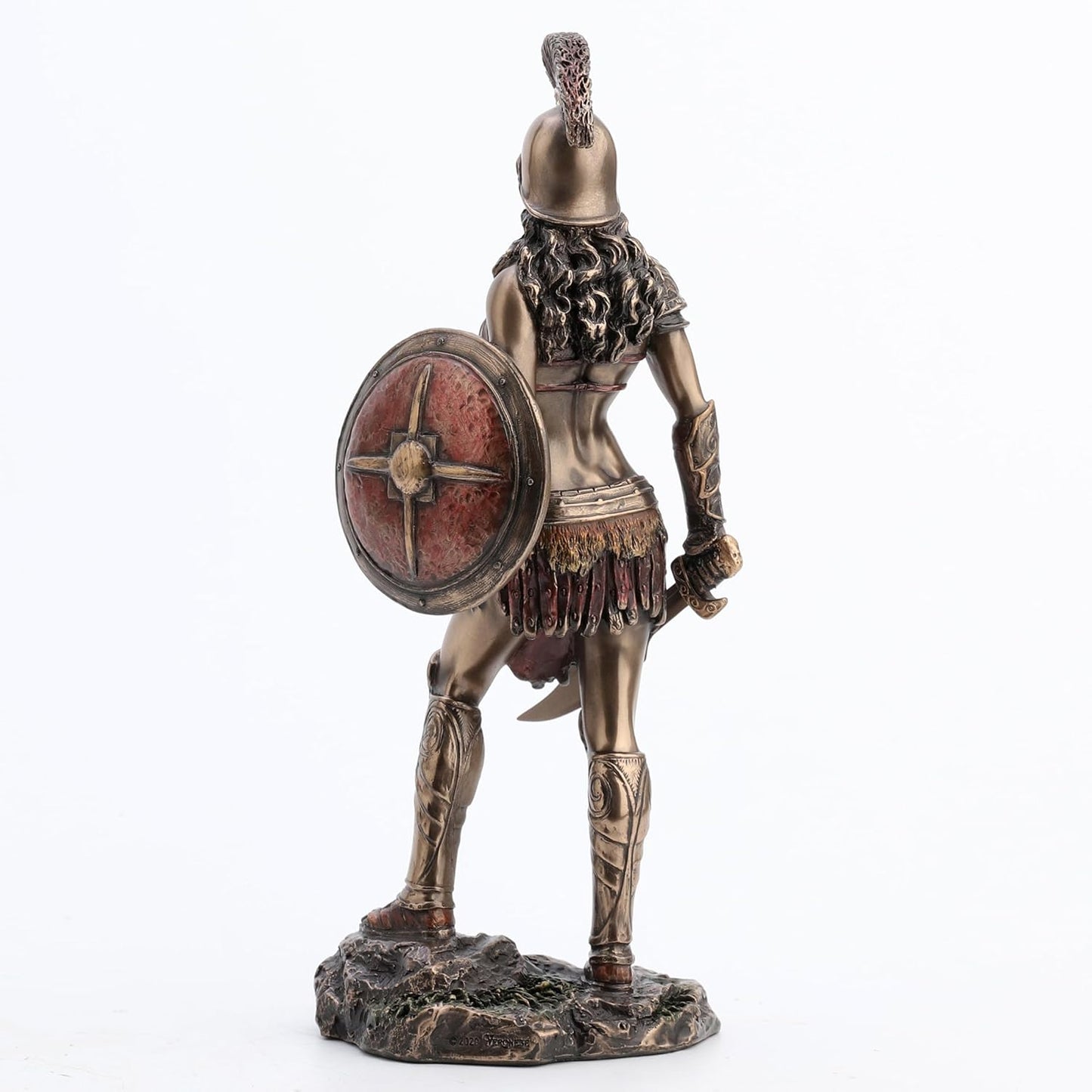 Veronese Design 9" Tall Amazon Warrior Wielding Sword and Shield Cost Cast Bronzed Resin Sculpture Collectible Figurine Greek Roman Spartan Gift