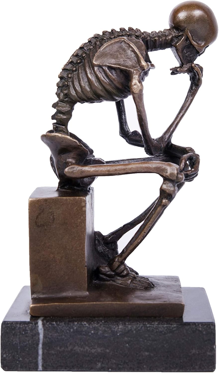 Skeleton Thinker TPE-998 Bronze Statues Sculptures Home Decor