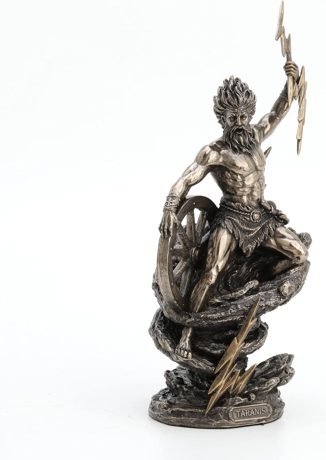Veronese Design Taranis Celtic God of Thunder Resin Statue Bronze Home Decor Mythology Sculpture