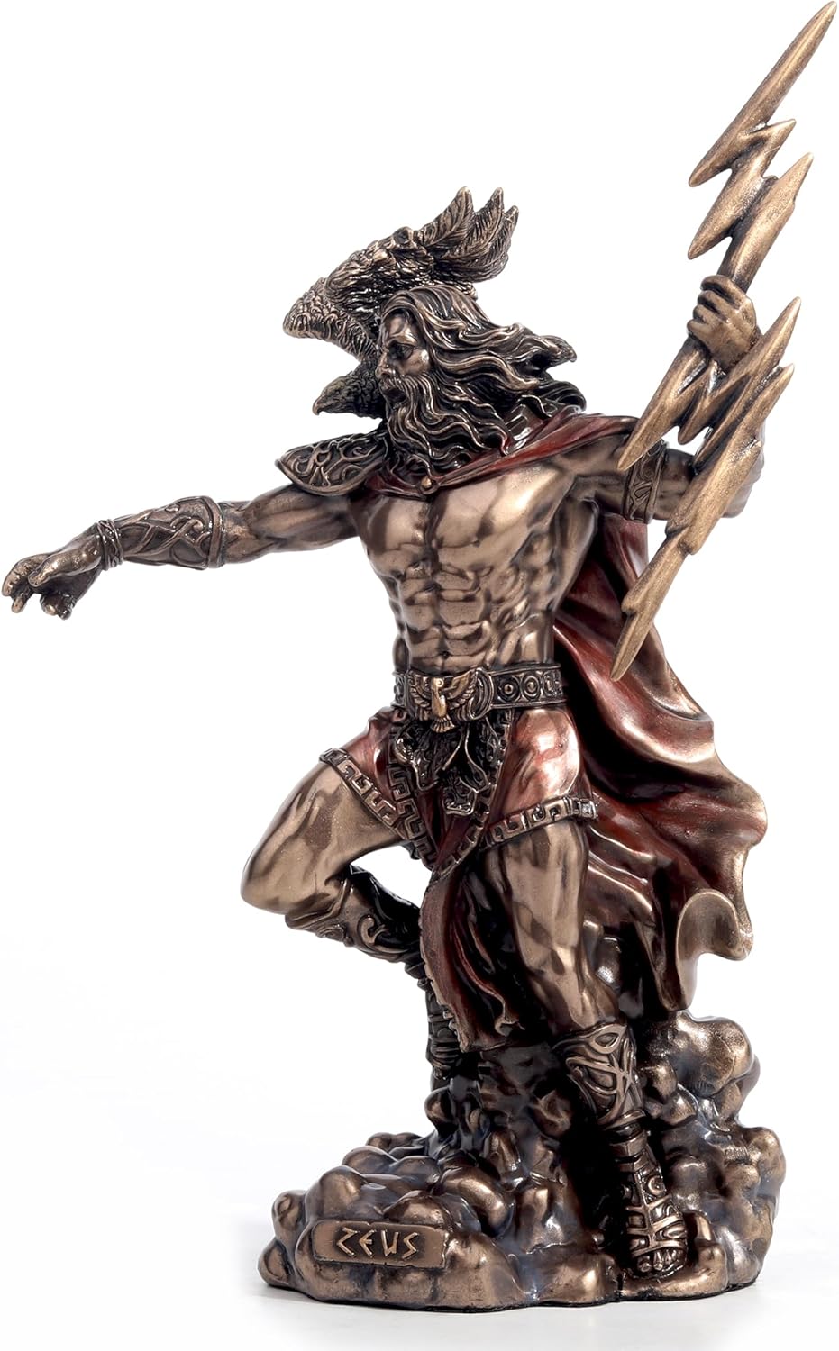 Veronese Design 7 1/2 Inches Zeus The Greek God of The Sky Cold Cast Resin Bronze Finish Sculpture Figurine