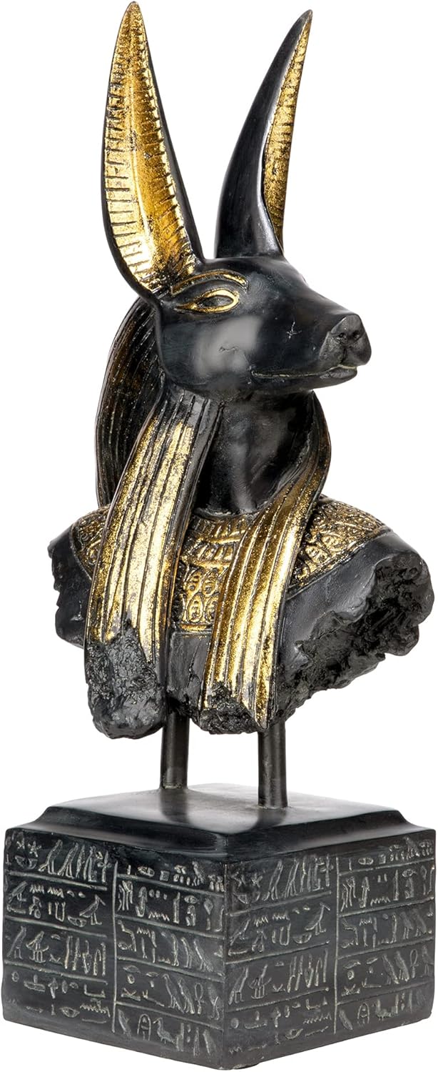 Anubis Egyptian God Bust Wall Plaque 14" Tall