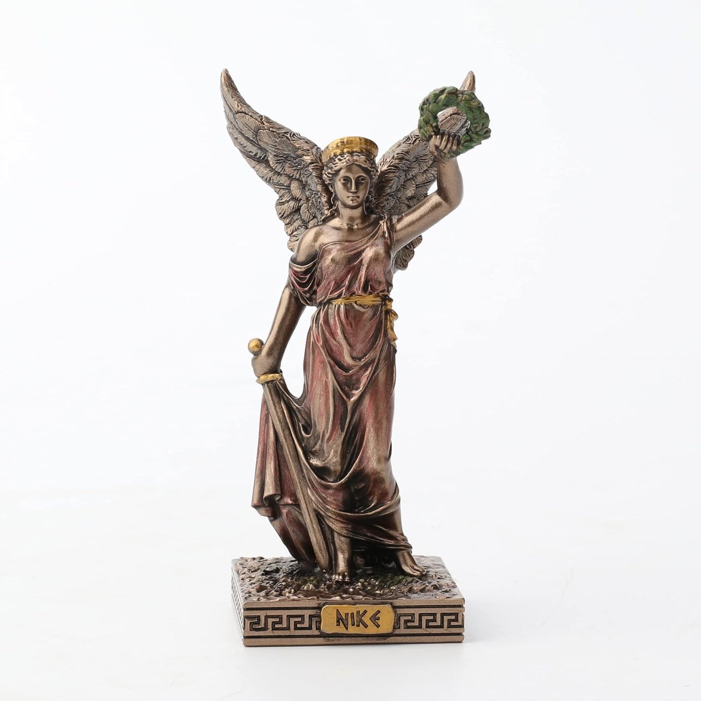 Veronese Design 4 Inch Nike Greek Goddess of Victory Resin Miniature Figurine Hand Painted Bronze Finish