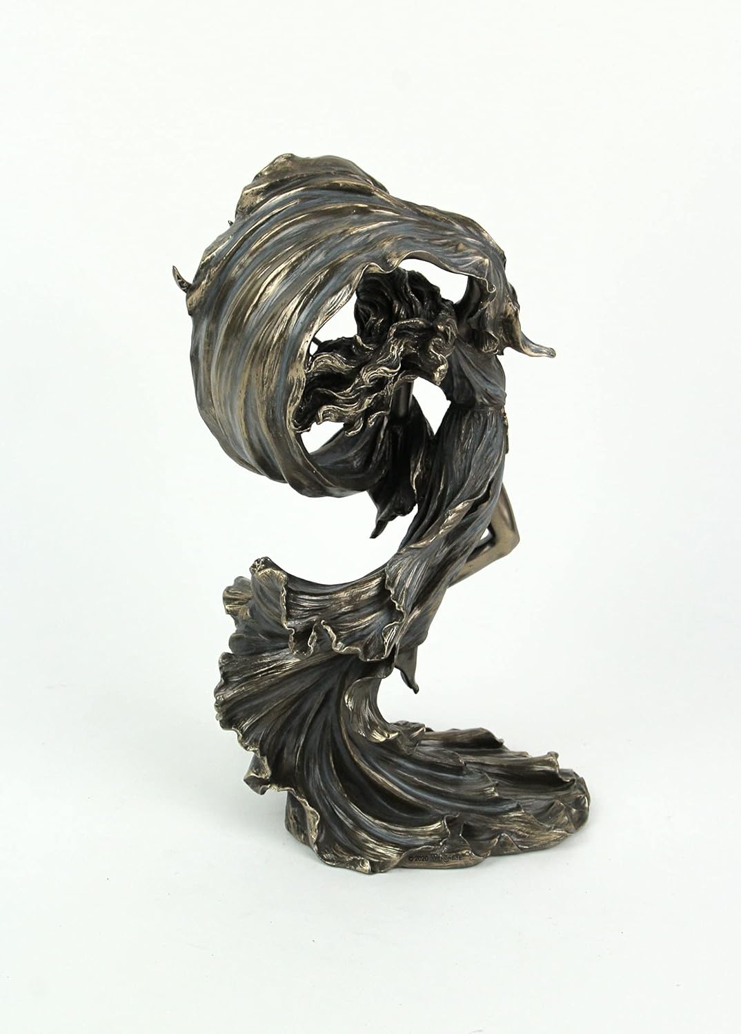 Veronese Design 10 7/8" Tall Nyx Greek Primordial Goddess of The Night Cold Cast Bronzed Resin Sculpture Wiccan Figurine
