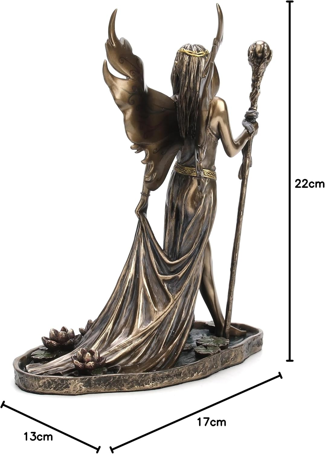 Veronese Design 9" Aine The Celtic Faery Queen of Summer Love Resin Statue Bronze Finish