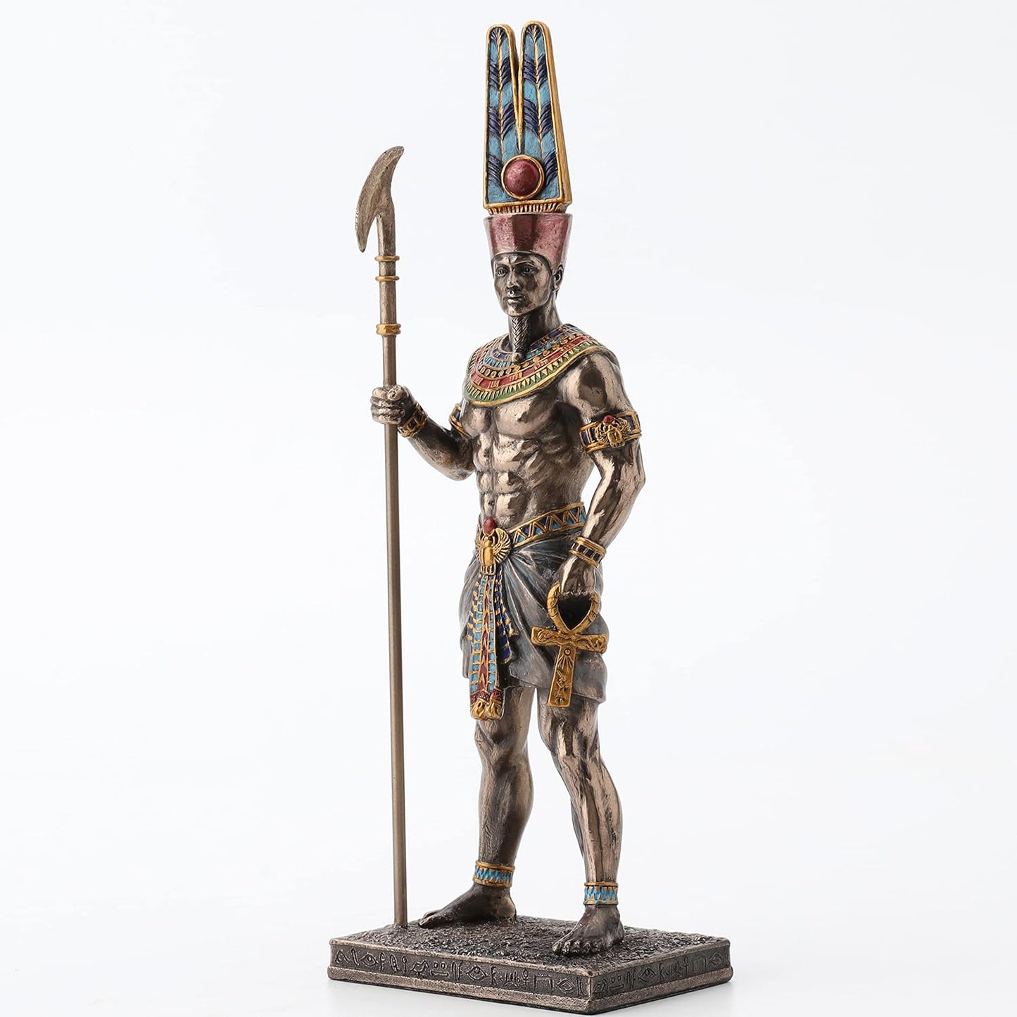 Veronese Design 10 5/8 Inch Tall Amun Ancient Egyptian King of Gods Resin Statue Bronze Finish