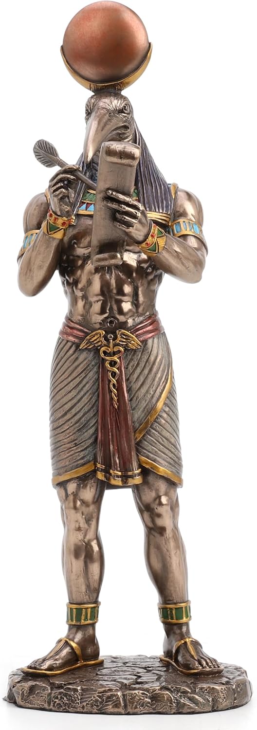 Veronese Design Thoth Egyptian God of Writing and Wisdom with Papyrus Statue