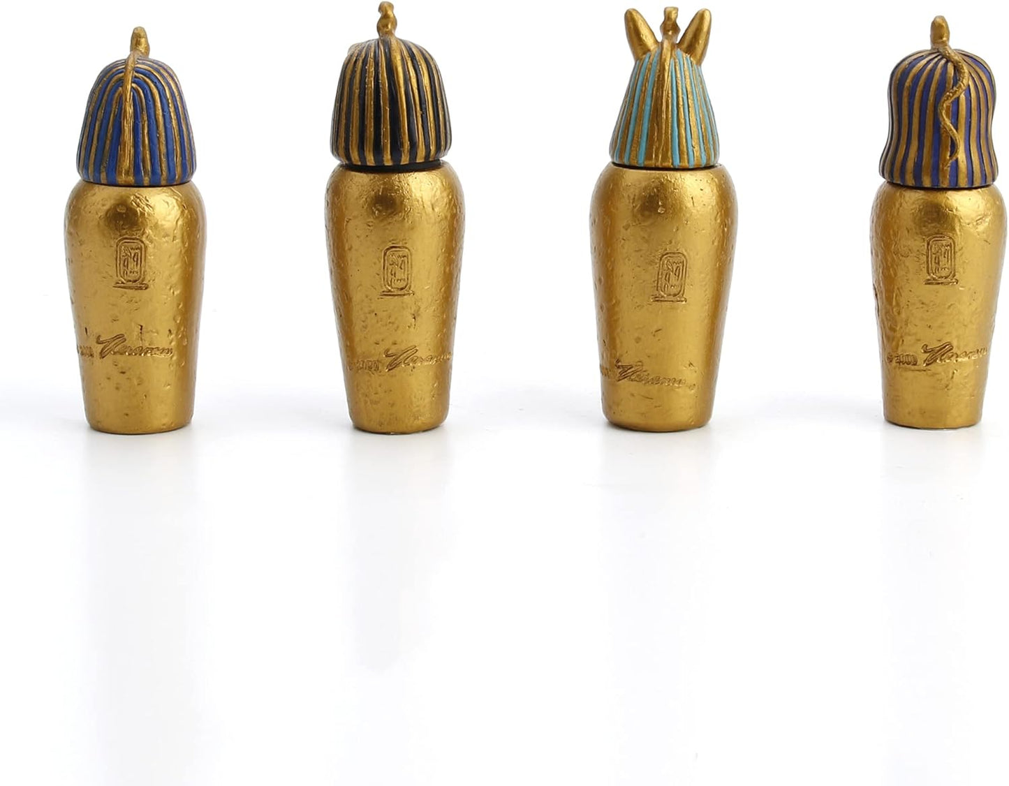 Veronese Design 3 1/2" Egyptian Canopic Jars Miniatures (Set of Four) Resin Figurine