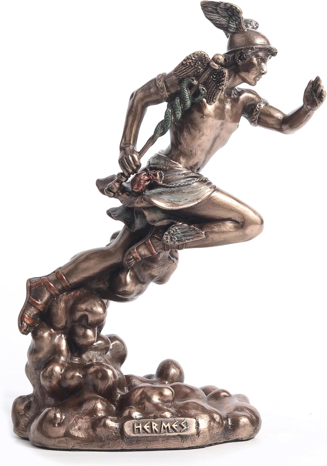 Veronese Design 6 1/8 Inch Hermes Greek Herald of The Gods Cold Cast Resin Bronze Finish Sculpture Figurine