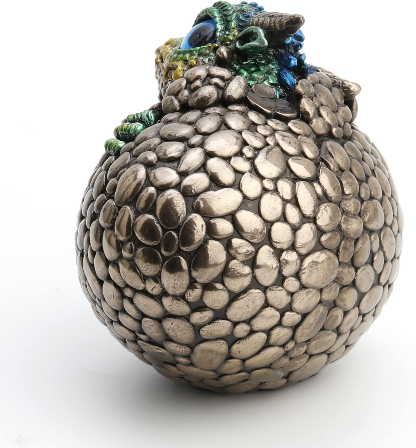 Veronese Design Bronze Finish Dragon Hatchling Figurine with Hand Painted Color Accents