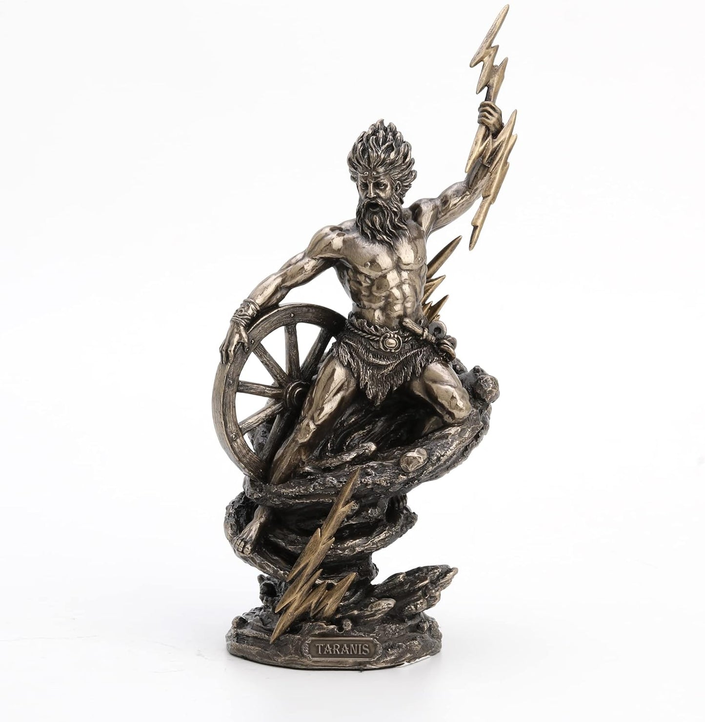 Veronese Design Taranis Celtic God of Thunder Resin Statue Bronze Home Decor Mythology Sculpture