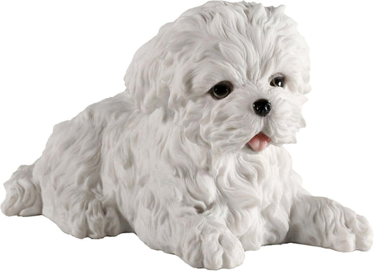 Veronese Design Maltese White Terrier Puppy Dog Animal Figurine WU75404AA