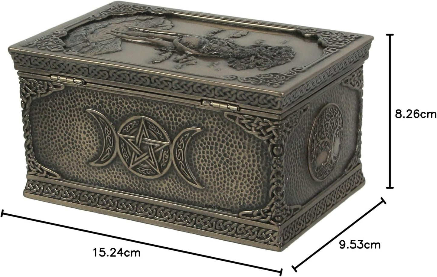 Veronese Design Gaia Greek Mother Earth Goddess Bronze Finished Trinket Box