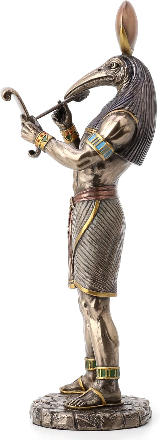 Veronese Design Thoth Egyptian God of Writing and Wisdom with Papyrus Statue