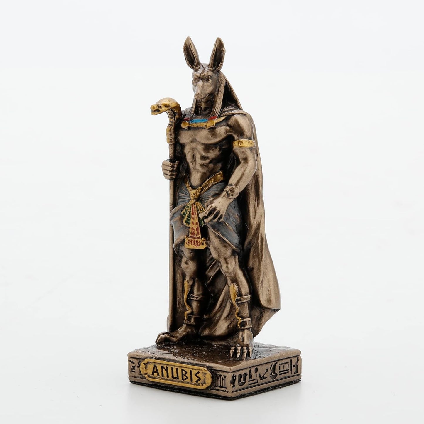 Veronese Design 3 3/8 Inch Anubis Egyptian God of The Dead Resin Miniature Hand Painted Bronze Finish Figurine