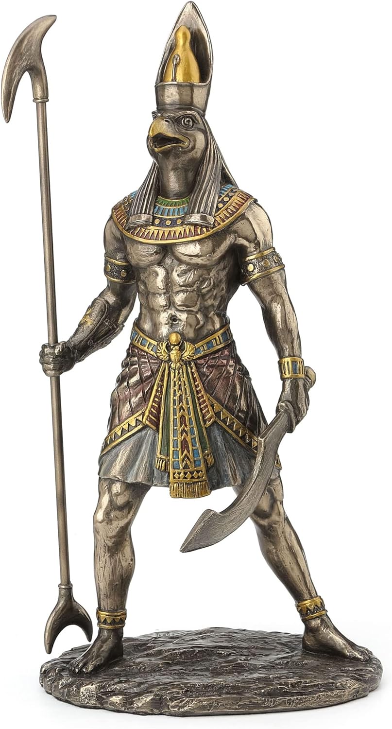 Horus Egyptian God Holding Scepter Statue