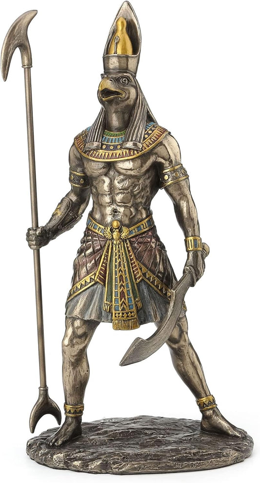 Horus Egyptian God Holding Scepter Statue