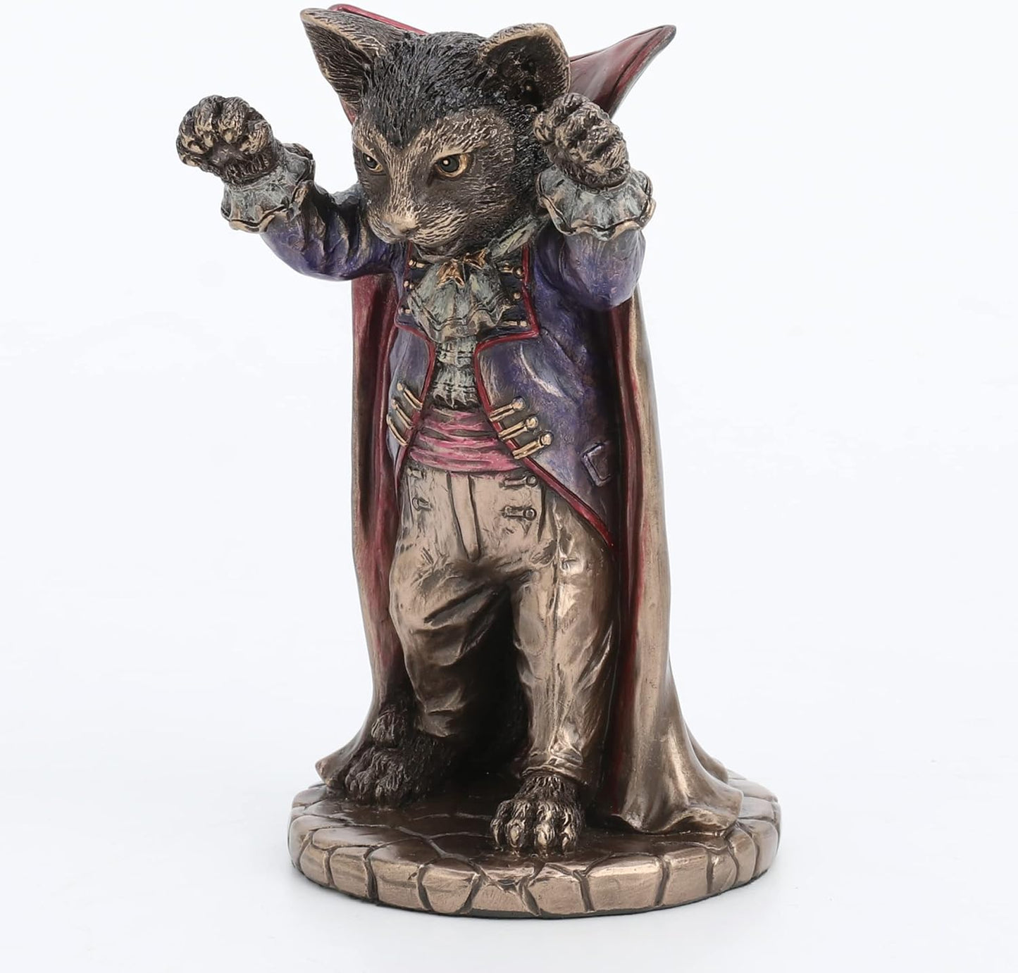 Veronese Design 5 Inch Vampire Cat Nosferatu Spooky Animal Figurine Bronze Finish