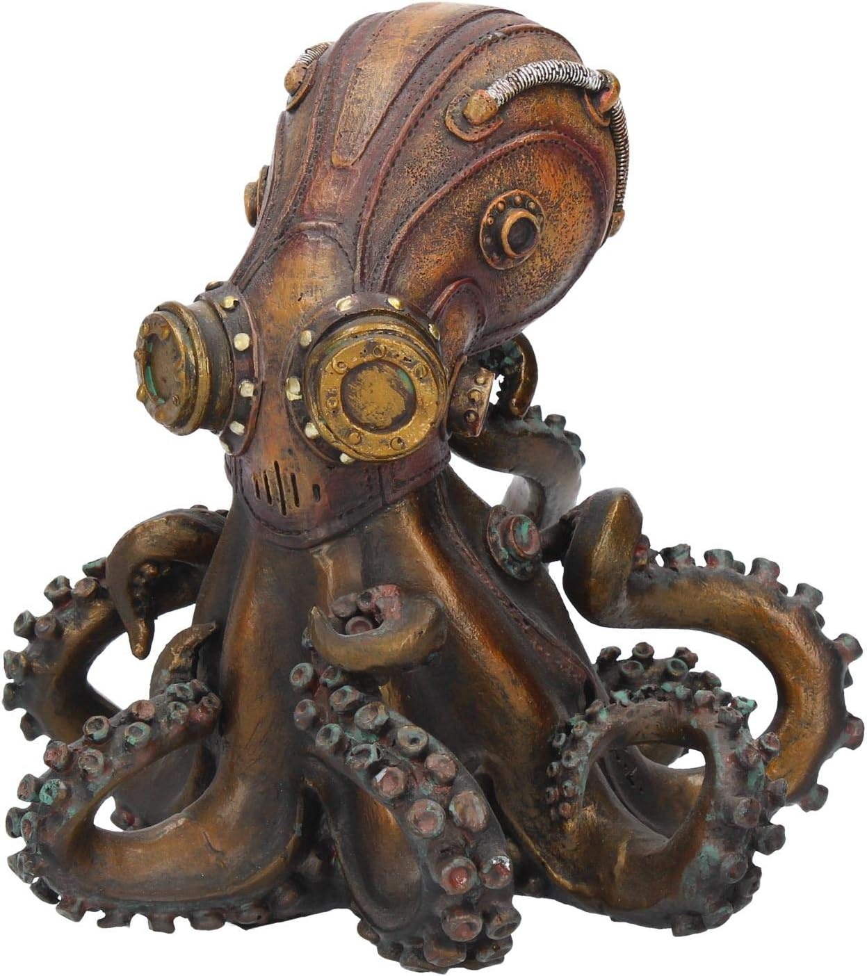 Bronze Finish Steampunk Style Octopus Rebreather Wall Hanging