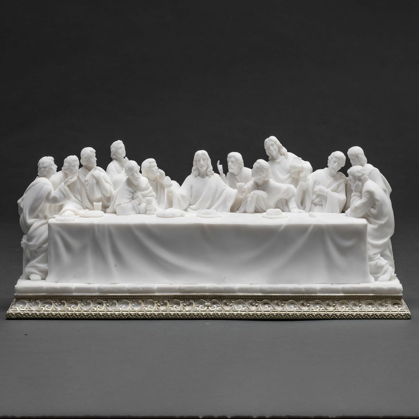 The Last Supper Statue, Leonardo da Vinci, 12.2" L Inspirational Home Décor, Religious Gift,